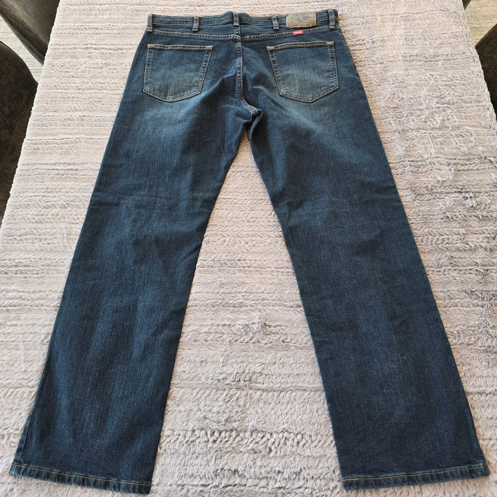 NWT Wrangler Performance Series Straight Fit Jeans Mens 36x29 Blue‎ Stretch